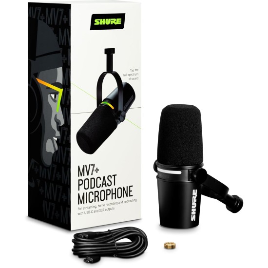 Shure MV7+ Podcast Dynamic Microphone